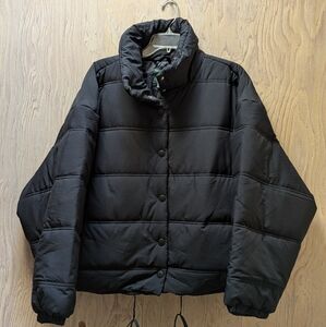 New Wild Fable Womens Sz XXL BLACK Puffer Jacket Black Poly Filled